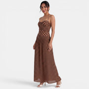 Women's Polka Dot Maxi Dress