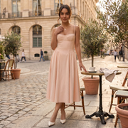 Women's Elegant Corset Midi Dress