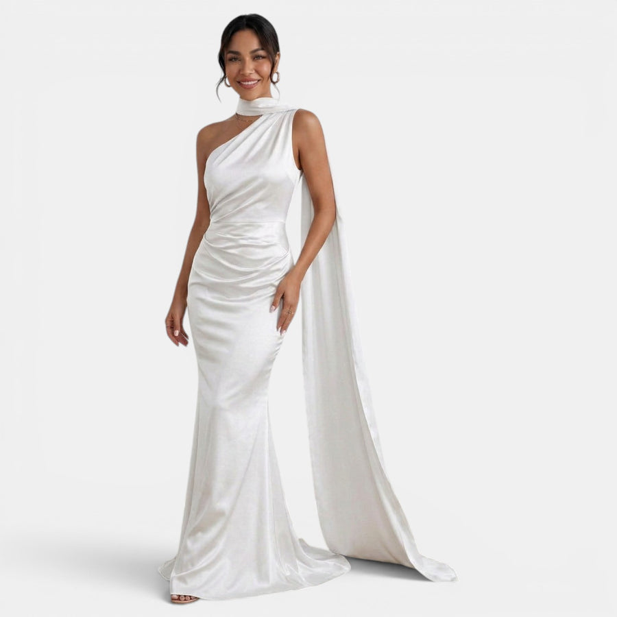 Vestido Largo Mujer Halter Elegante