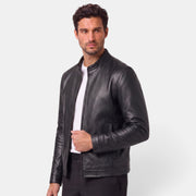 Chaqueta Efecto Piel Hombre