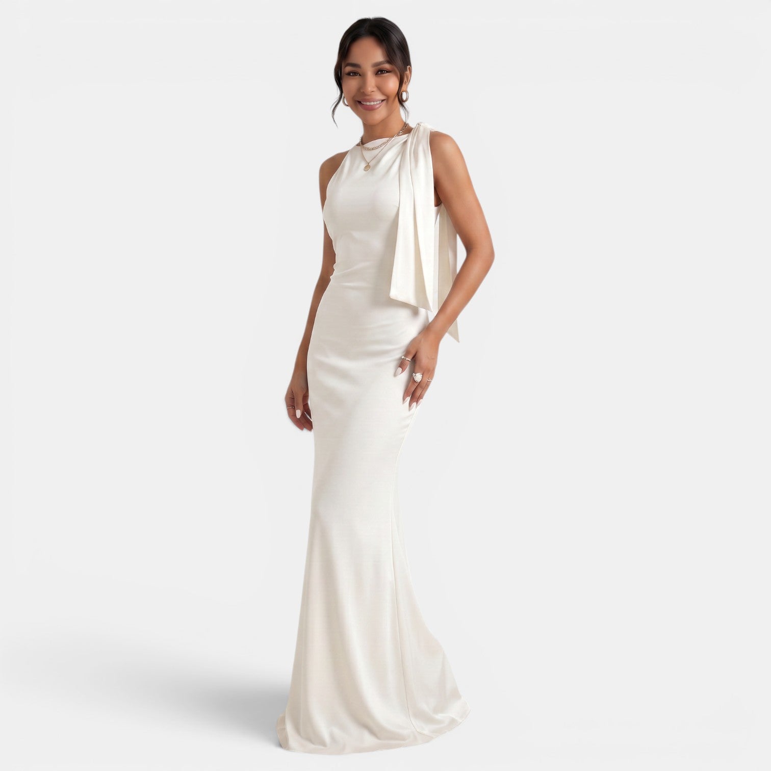 Women's One-Shoulder Maxi Dress