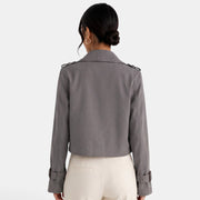Gabardina Corta Mujer Elegante