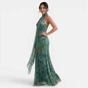 Vestido Largo Halter Mujer Elegante