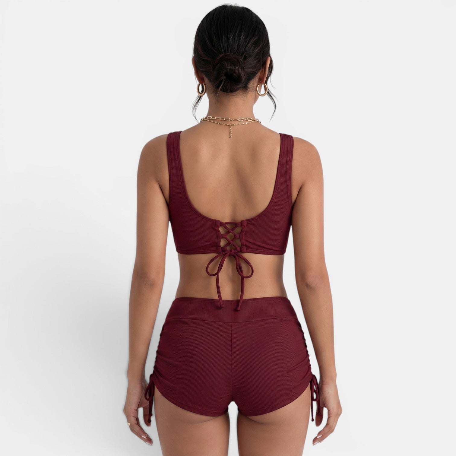 Women's High-Cut Bandeau Swimsuit