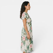 Women's Floral Boho Midi Dress