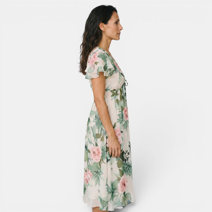 Vestido Midi Boho Floral Mujer