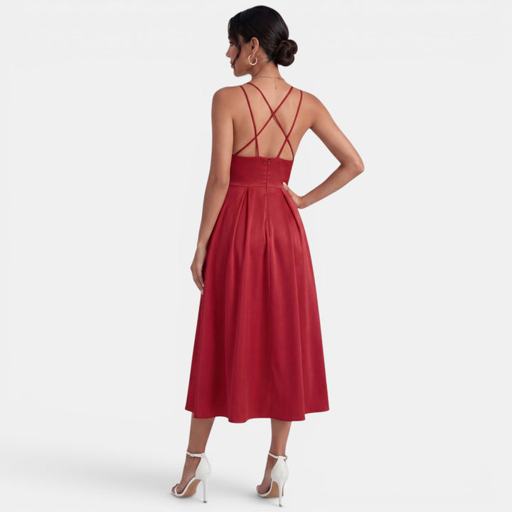 Vestido Midi Mujer Elegante
