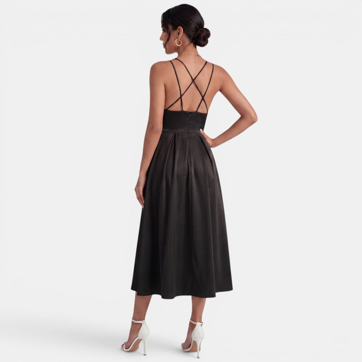 Vestido Midi Mujer Elegante