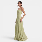 Women's Elegant Summer Pleated Maxi Dress