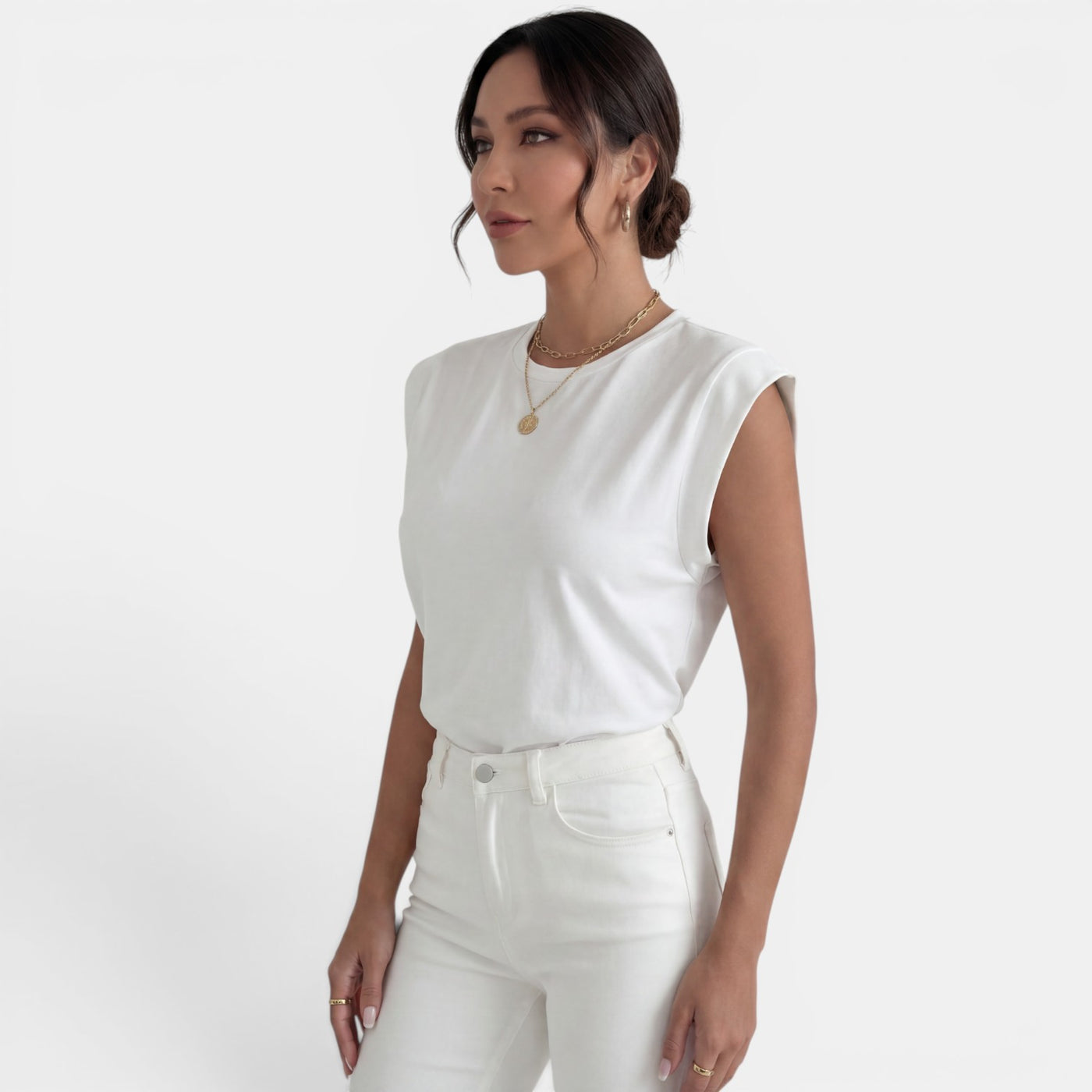 Camisa Mujer Sin Mangas Fluida