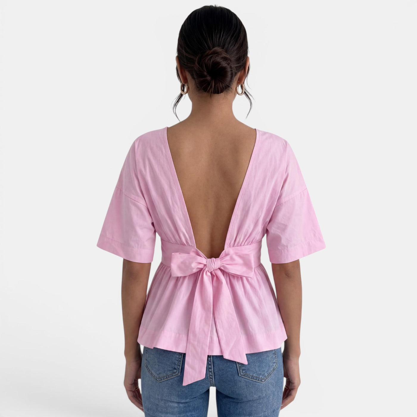 Camiseta Verano Espalda Abierta Mujer