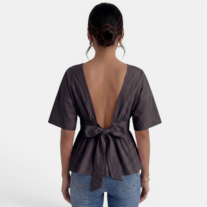 Camiseta Verano Espalda Abierta Mujer