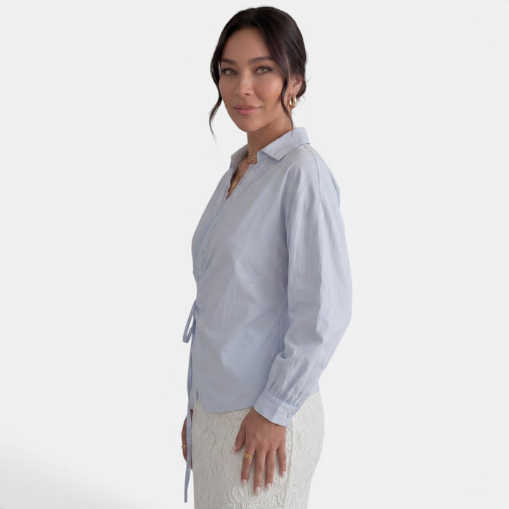 Blusa Encaje Lazo Mujer