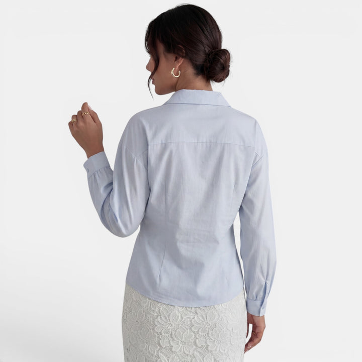 Blusa Encaje Lazo Mujer