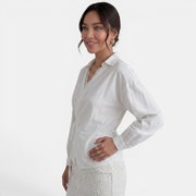 Blusa Encaje Lazo Mujer