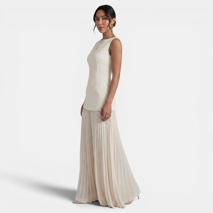 Conjunto Mujer 2 Piezas Vestido Plisado
