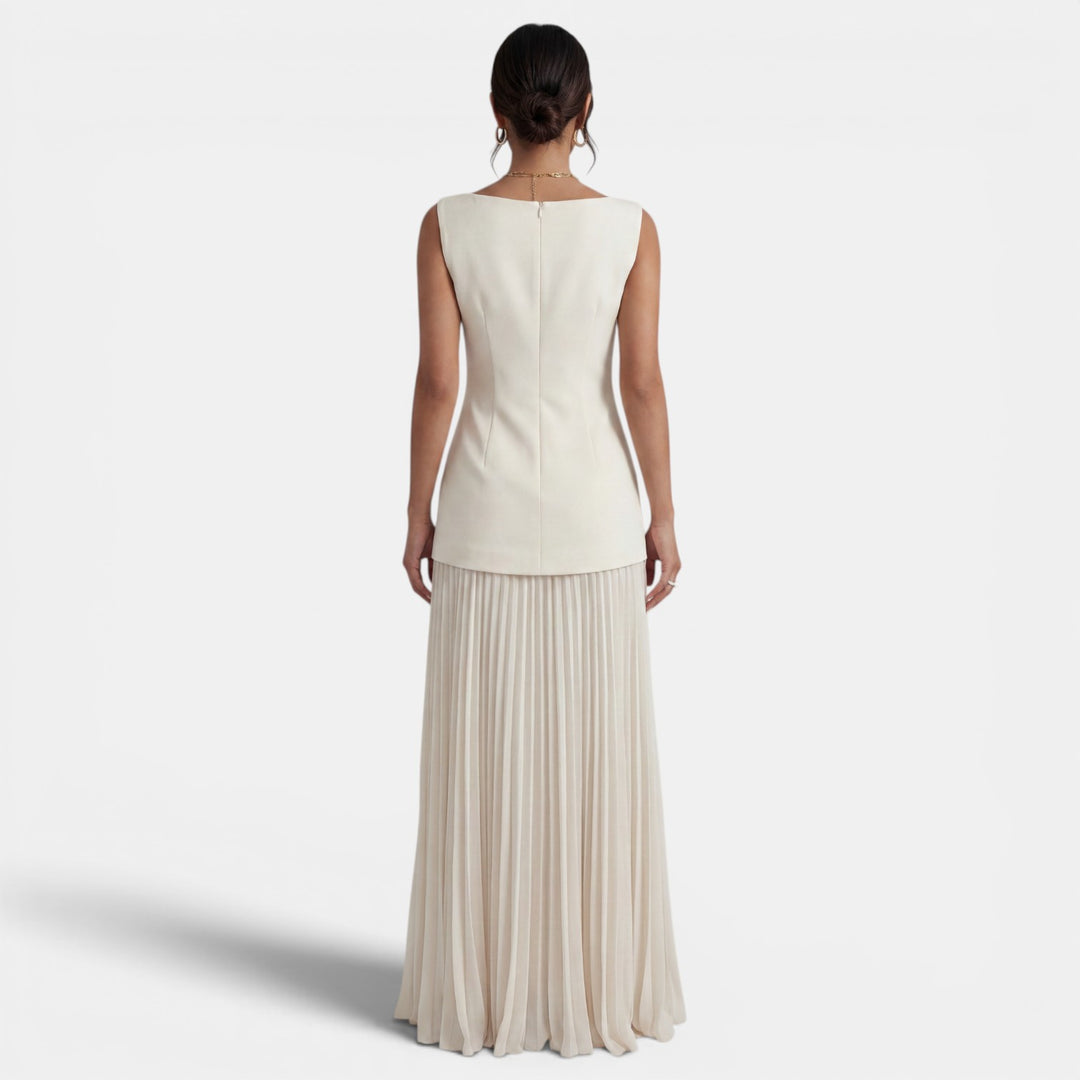 Conjunto Mujer 2 Piezas Vestido Plisado