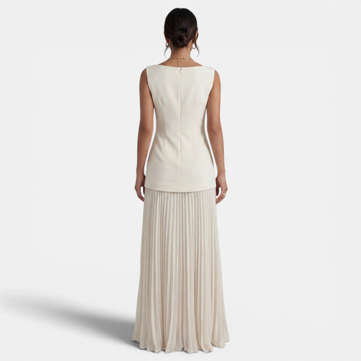 Conjunto Mujer 2 Piezas Vestido Plisado