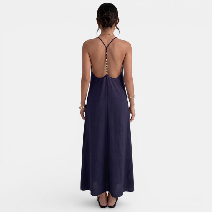 Vestido Largo Fluido Mujer Verano