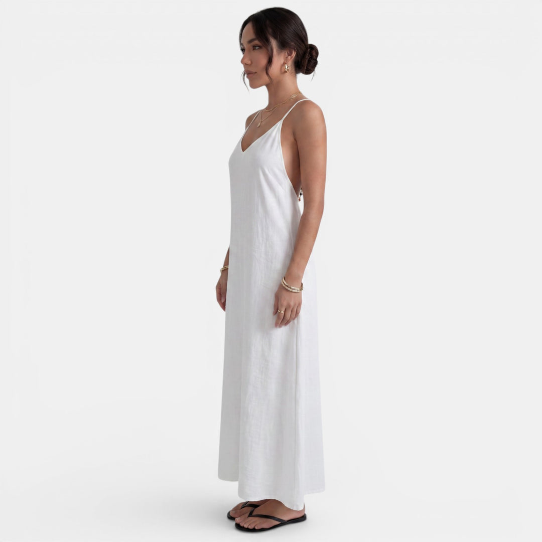 Vestido Largo Fluido Mujer Verano