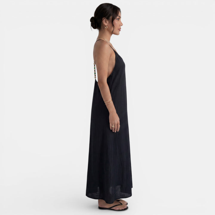 Vestido Largo Fluido Mujer Verano