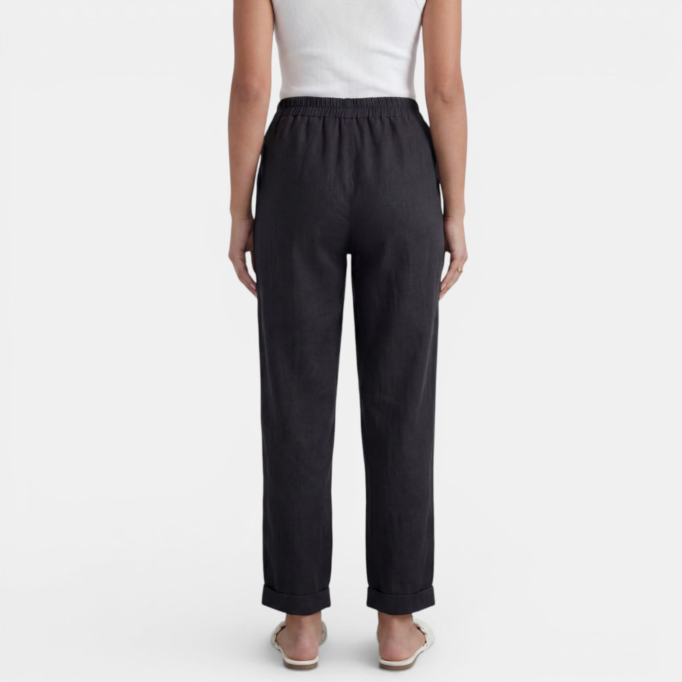 Women's High-Waisted Linen Pants