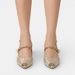 Sandalias Tacón Bajo Mujer