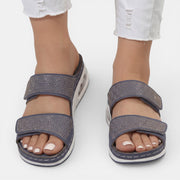 Women's Orthopedic Wedge Sandals with Rhinestones