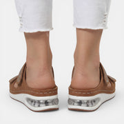 Women's Orthopedic Wedge Sandals with Rhinestones