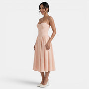 Women's Elegant Corset Midi Dress