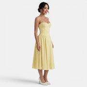 Women's Elegant Corset Midi Dress