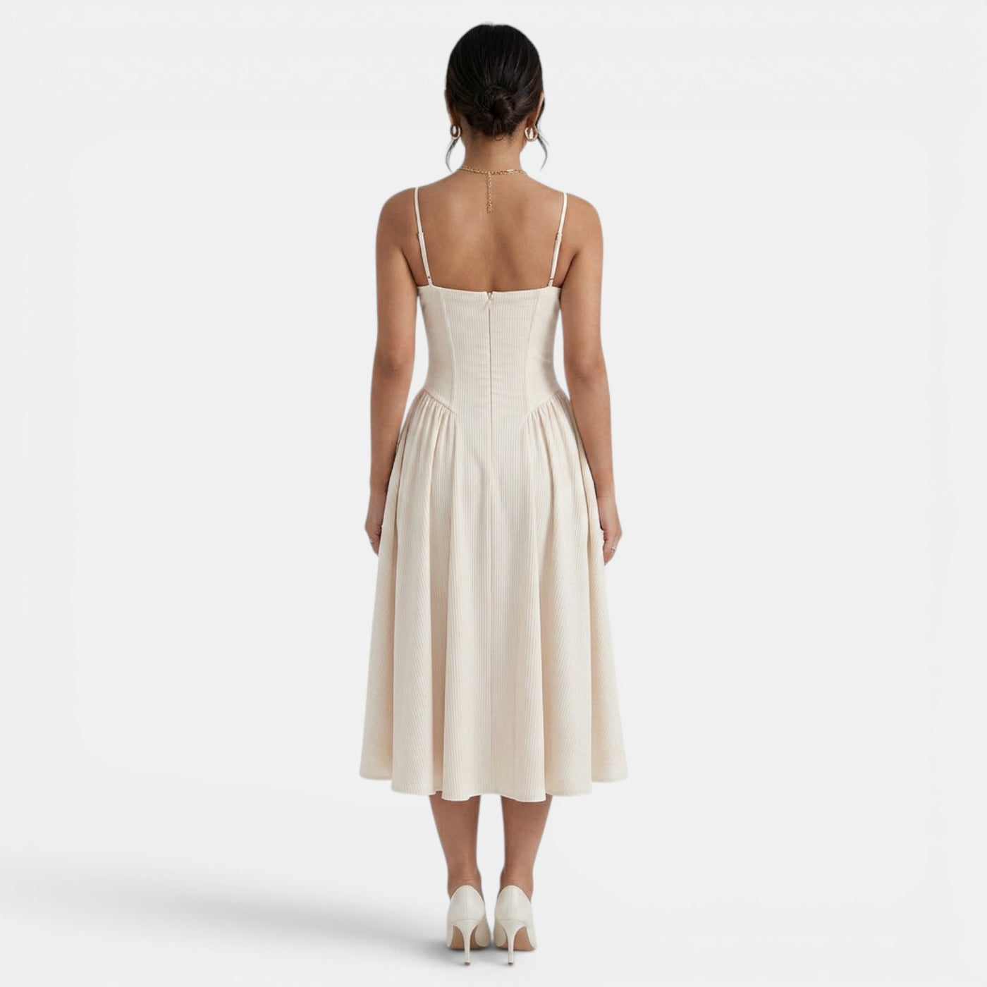 Women's Elegant Corset Midi Dress