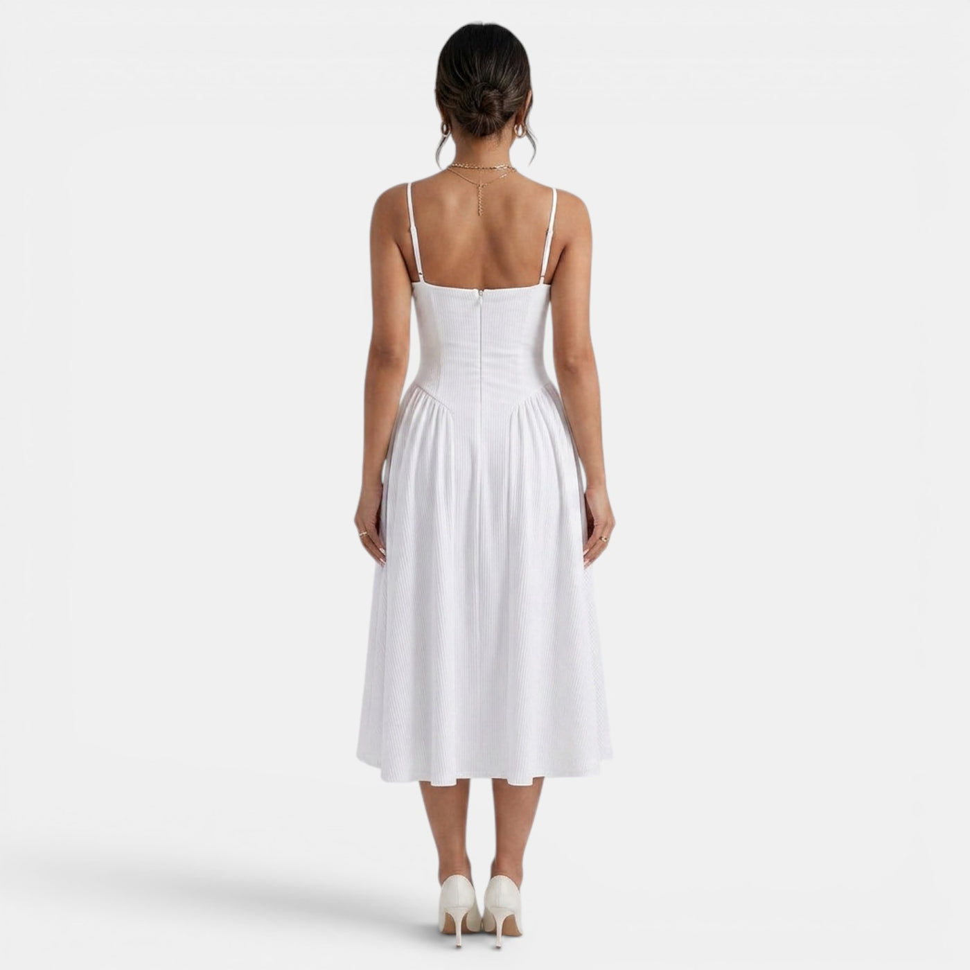 Women's Elegant Corset Midi Dress