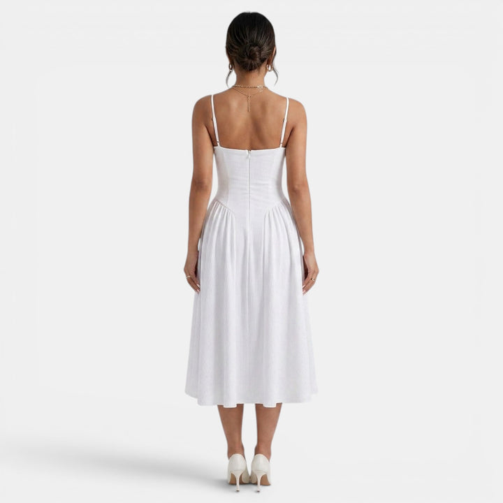 Vestido Midi Corset Mujer Elegante