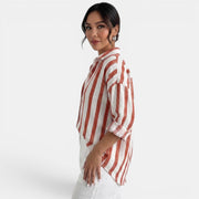 Camisa Oversize Rayas Mujer