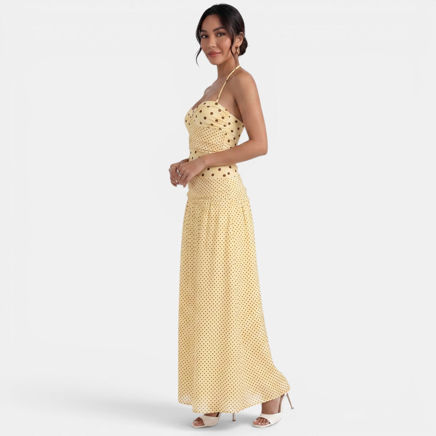 Women's Polka Dot Maxi Dress