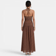 Women's Polka Dot Maxi Dress