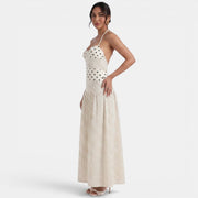 Women's Polka Dot Maxi Dress