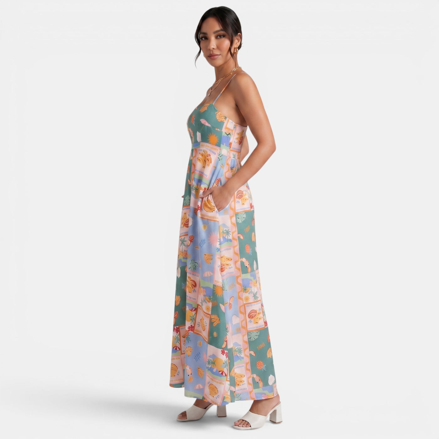 Long Printed Summer Dress