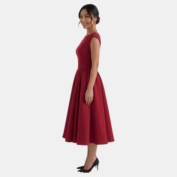 Vestido Midi Mujer Espalda Abierta