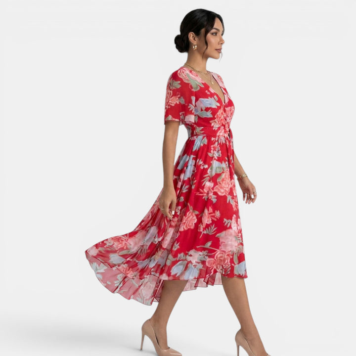 Vestido Midi Floral Mujer Verano