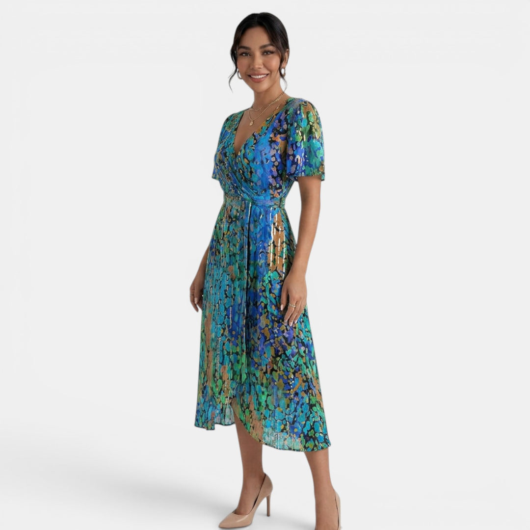 Vestido Midi Floral Mujer Verano