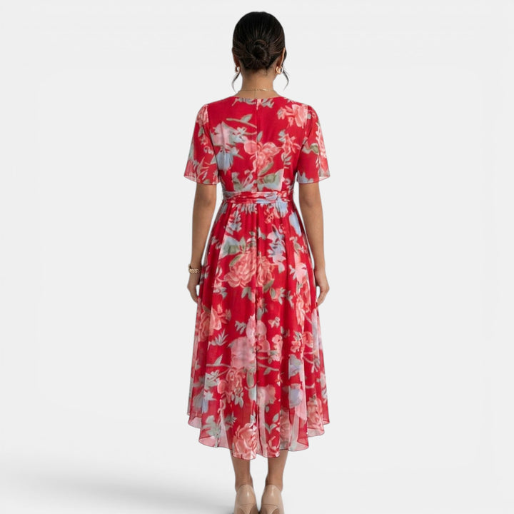 Vestido Midi Floral Mujer Verano