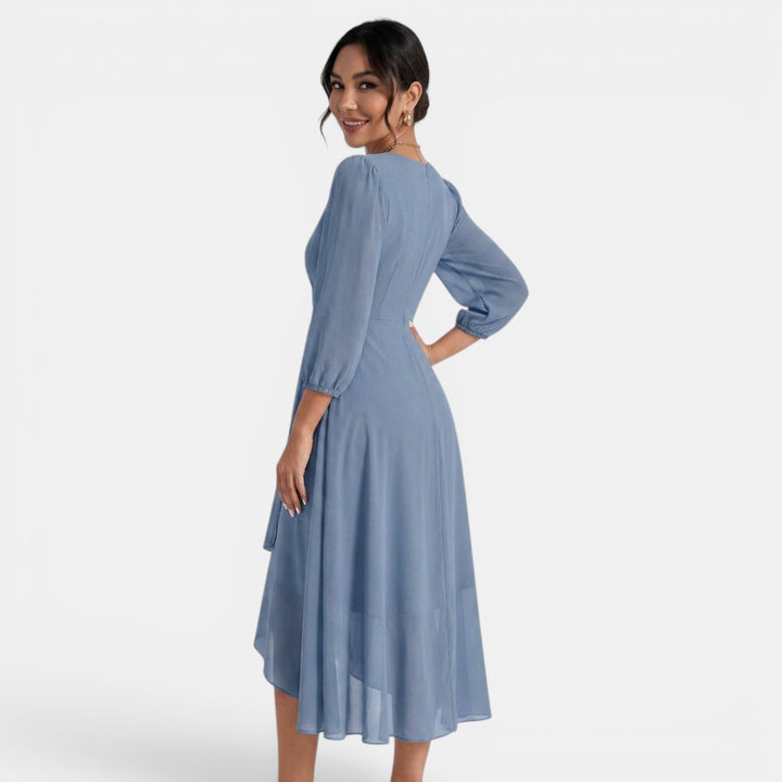 Vestido Midi Mujer Escote V