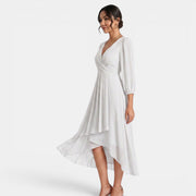 Vestido Midi Mujer Escote V