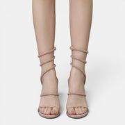 Rhinestone Party Heeled Sandals