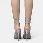 Rhinestone Party Heeled Sandals