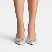 Crystal Heel Mule Sandals