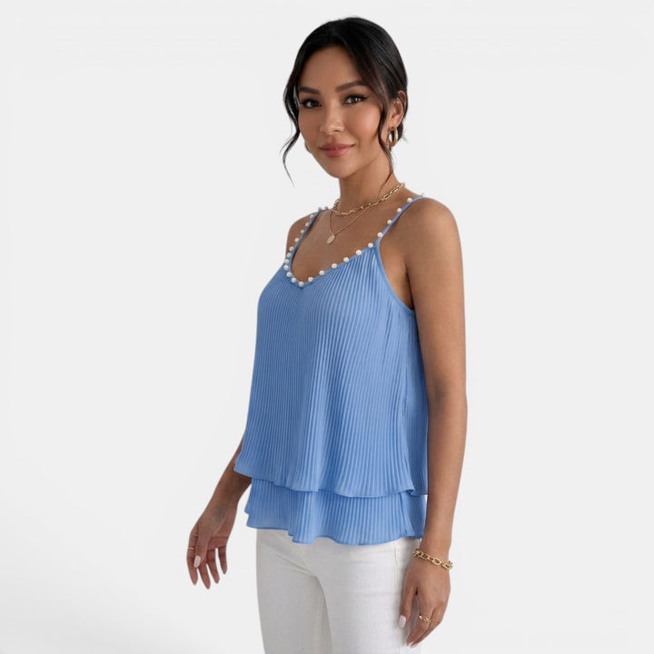 Top Camisola Mujer Perlas