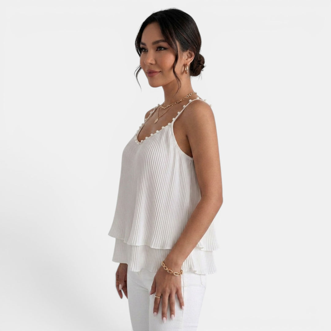 Top Camisola Mujer Perlas